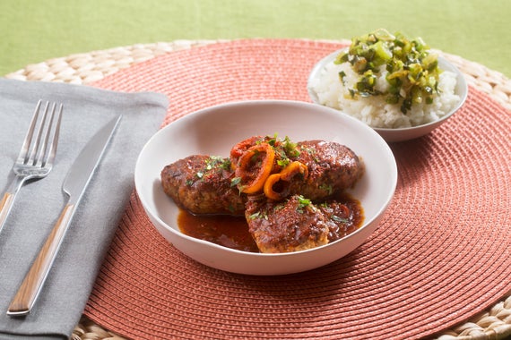 Basque-Style Lamb & Beef Piperade with Sweet Peppers & Garlic Rice-image
