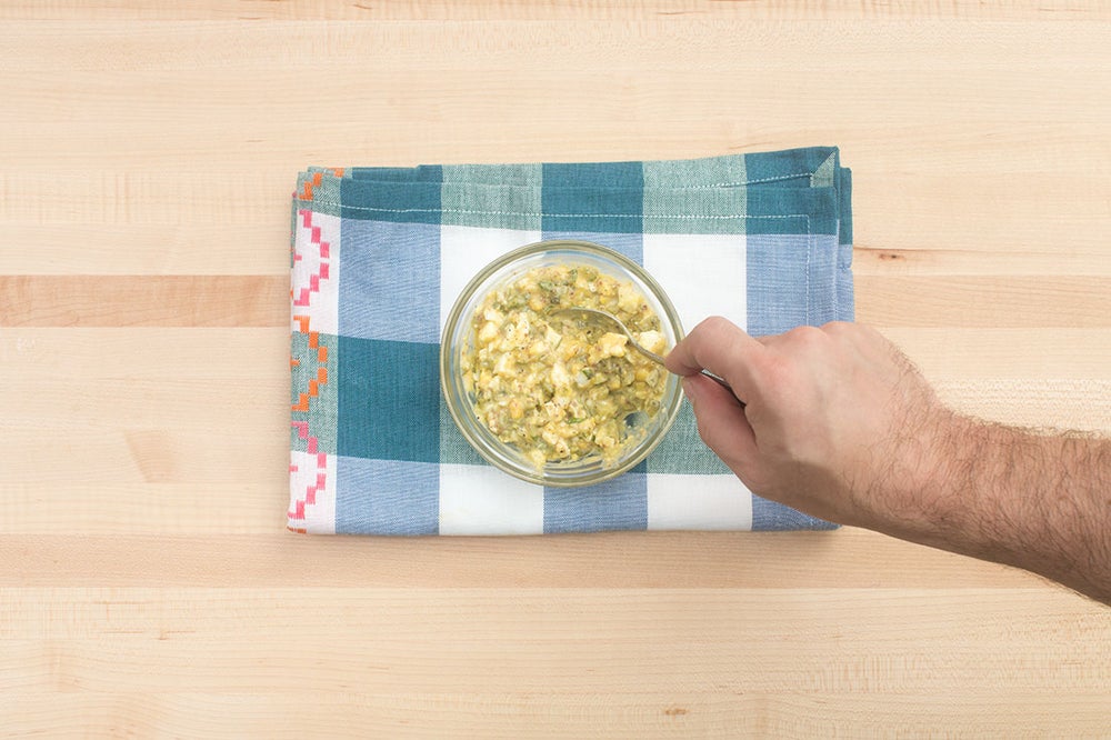 Recipe Seared Salmon & Sauce Gribiche with Mashed Potatoes, Summer