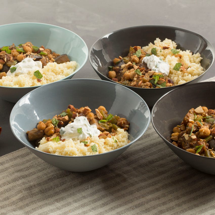 Recipe: Eggplant & Chickpea Tagine with Bell Pepper ...