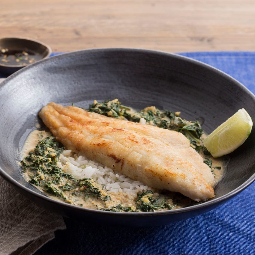 Recipe Crispy Catfish with Yellow Curry & Bird's Eye Chile Sauce