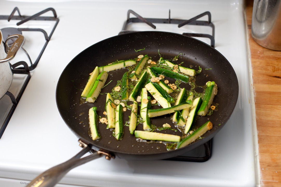 Recipe Chicken Thighs with Sweet Potato Orzo Risotto & Zucchini Blue
