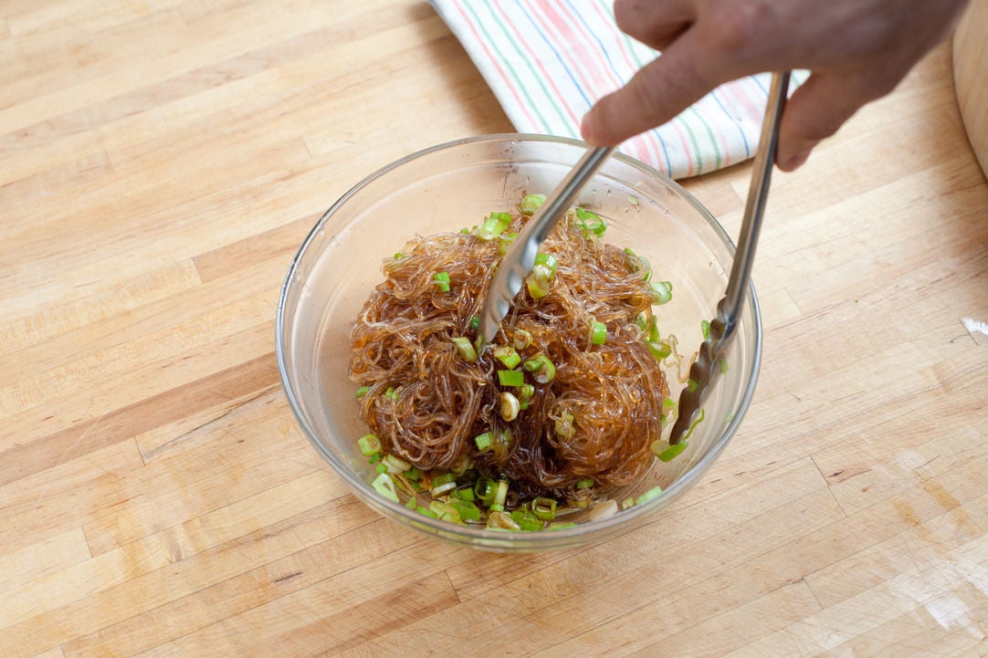 Recipe Yu Choy Cellophane Noodle StirFry with Tofu & Peanuts Blue Apron