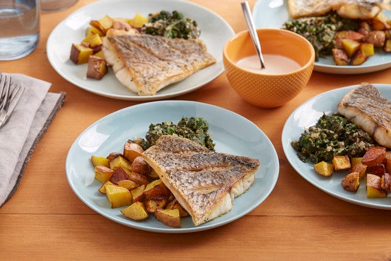 Pan-Seared Barramundi with Prince of Orange Potatoes & Spinach-image