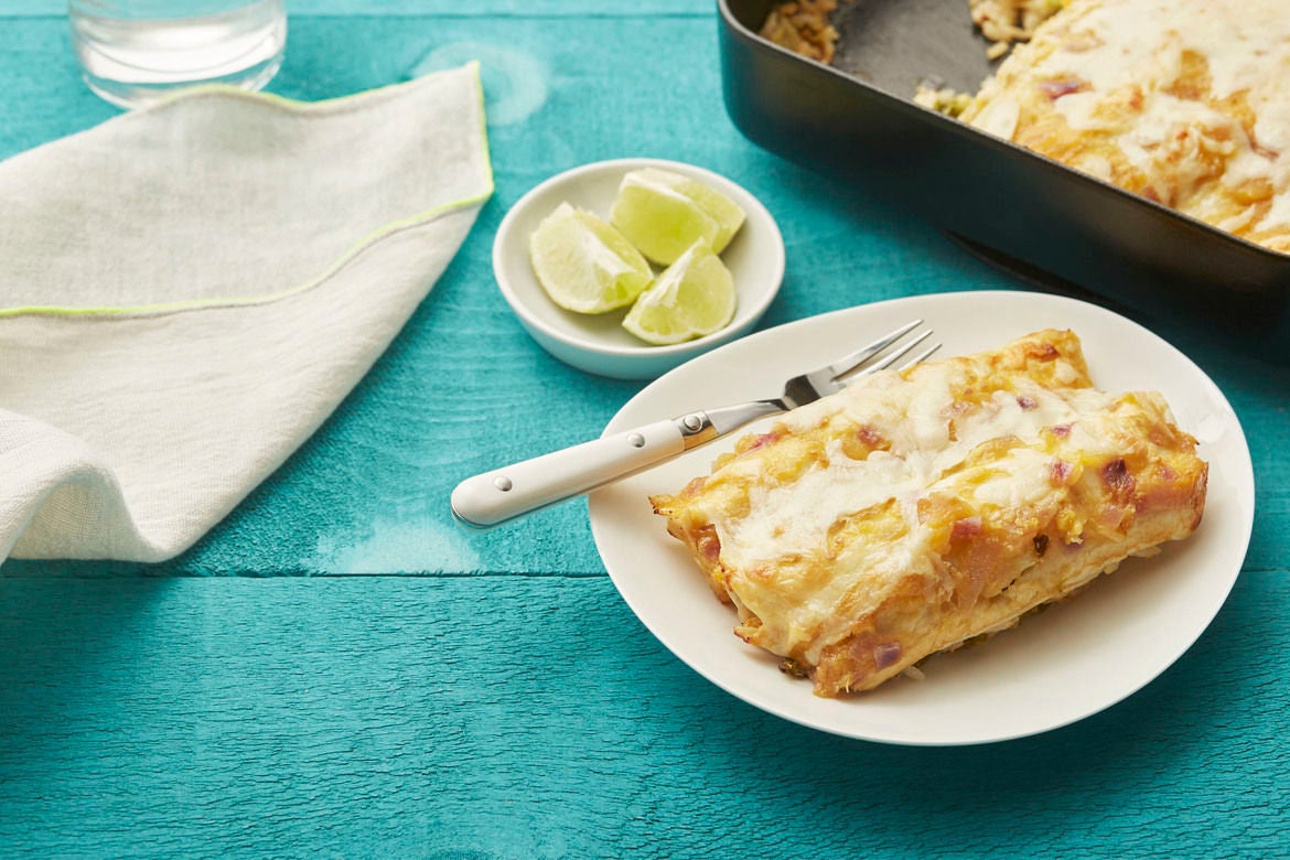 Recipe Spicy Cabbage Enchiladas with Yellow Tomato Sauce Blue Apron