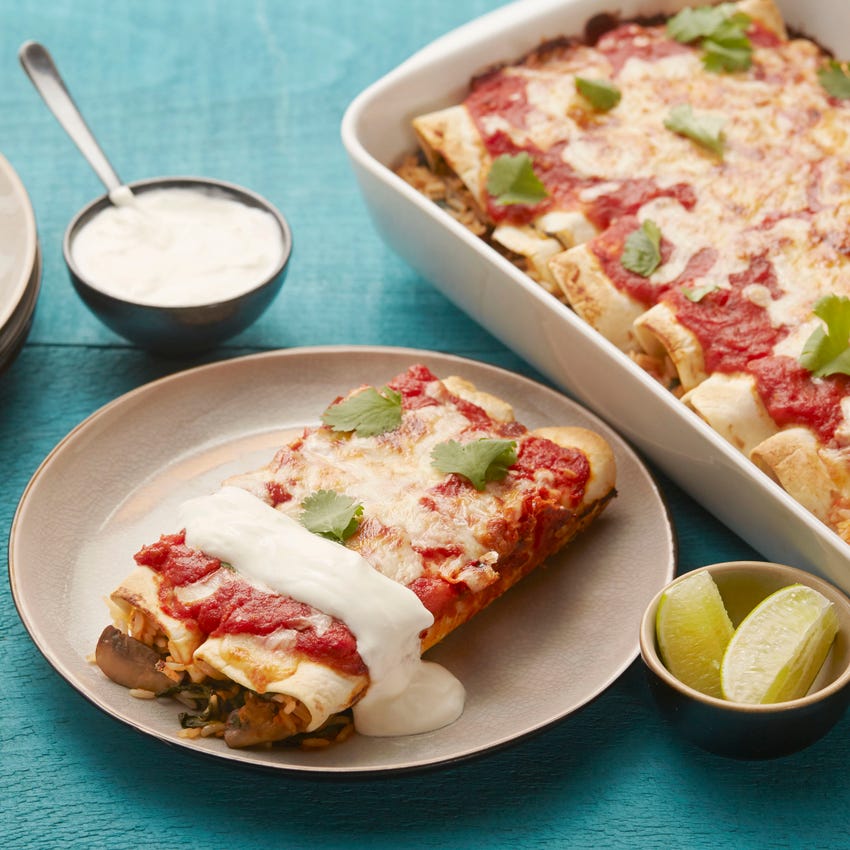 Recipe: Chipotle-Spiced Enchiladas with Mushrooms & Lime ...
