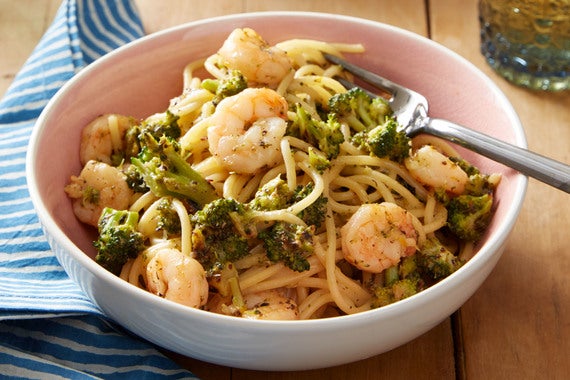 Creamy Shrimp Spaghetti with Broccoli & Meyer Lemon-image