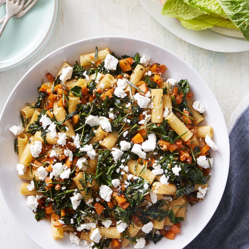 Recipe: Butternut Squash Pasta with Romaine & Apple Salad ...