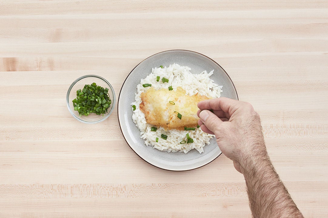 Recipe Tempura Fried Cod with ThaiStyle Vegetable Salad & Jasmine