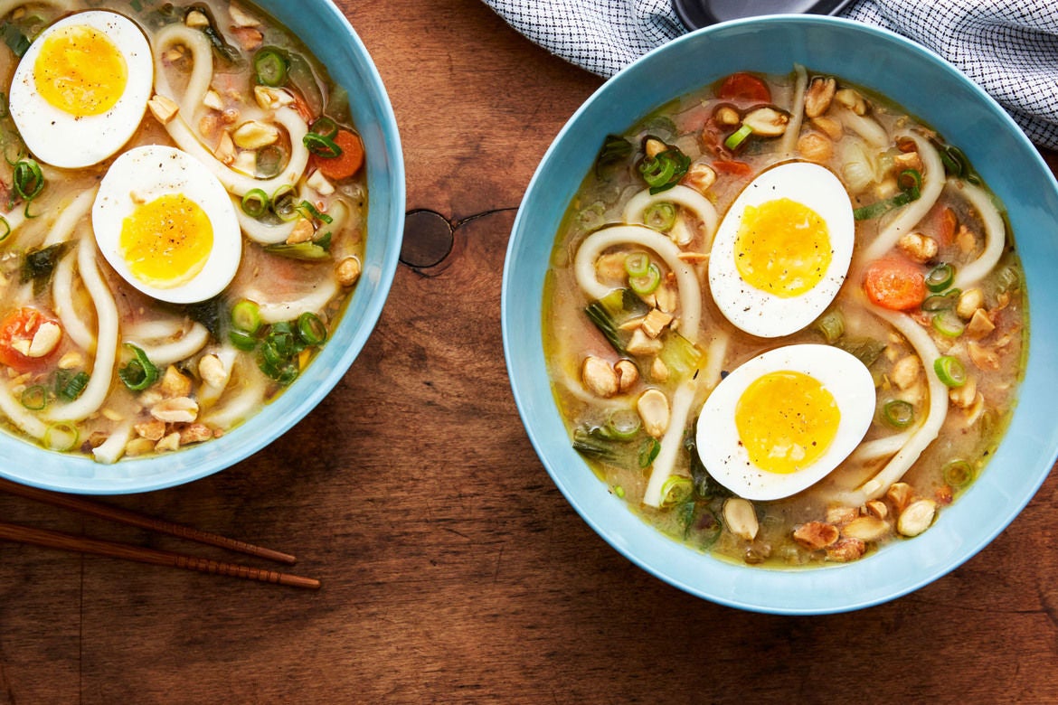Recipe Udon Noodle Soup with Miso & SoftBoiled Eggs Blue Apron
