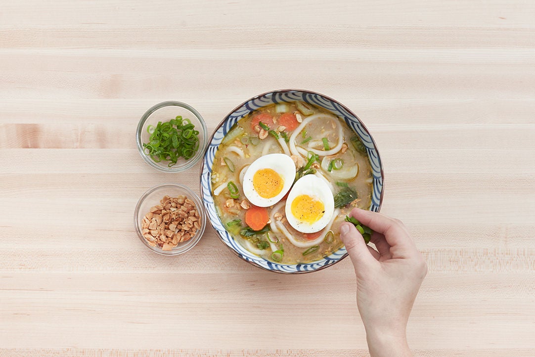 Recipe Udon Noodle Soup with Miso & SoftBoiled Eggs Blue Apron