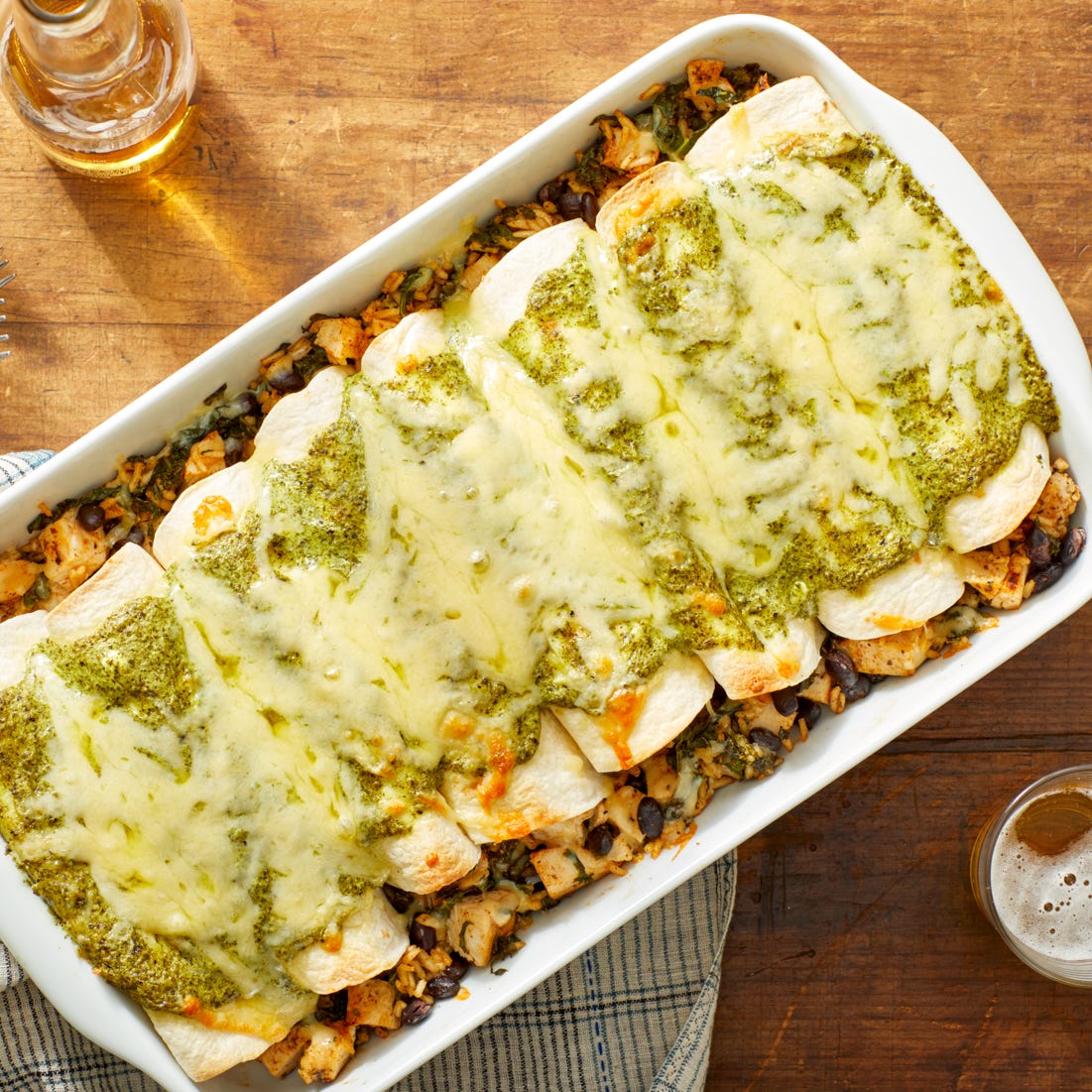 Recipe Chicken, Black Bean & Kale Enchiladas with Creamy Cilantro