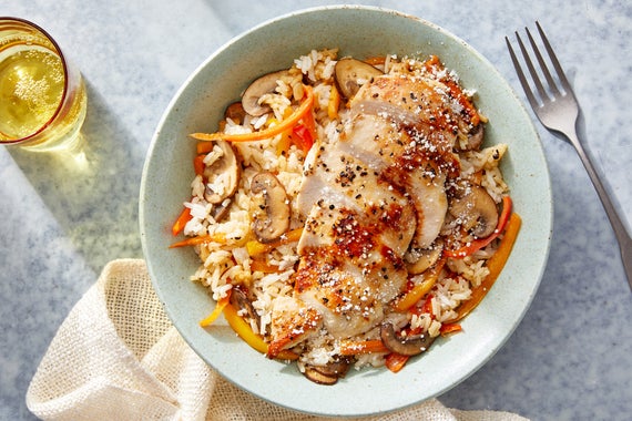 Seared Chicken & Spicy Chipotle Pan Sauce with Vegetable Rice-image