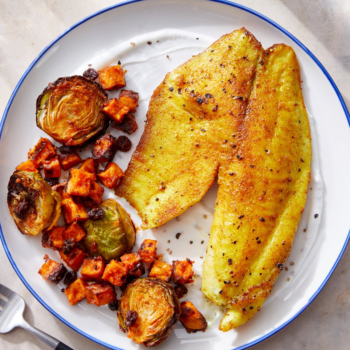 Recipe Vadouvan Tilapia & Roasted Vegetables with Yogurt Blue Apron