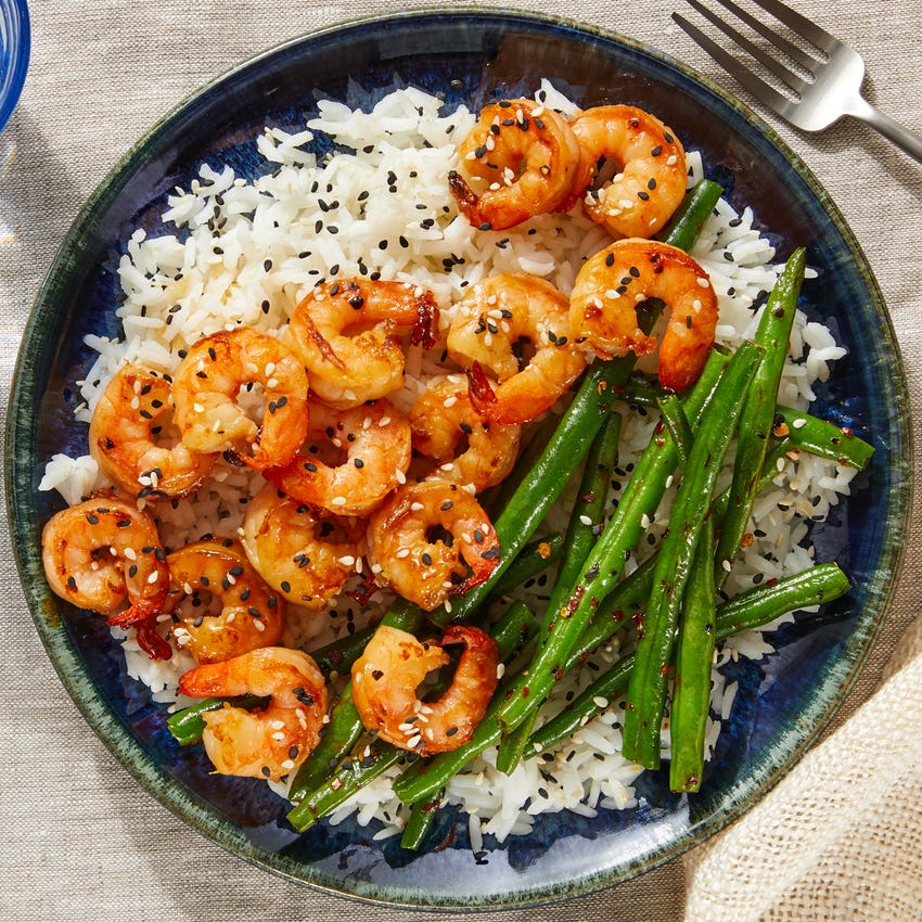 Recipe Shrimp Teriyaki with Spicy Green Beans & Jasmine Rice Blue Apron