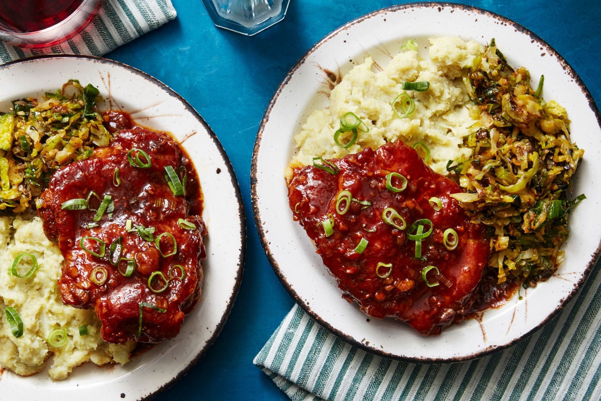 Recipe Chicken & Molasses Sauce with Mashed Japanese Sweet Potato