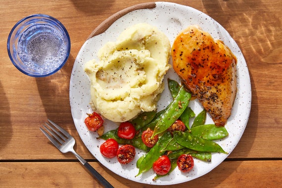 Hot Honey Butter-Glazed Chicken with Mashed Potatoes-image