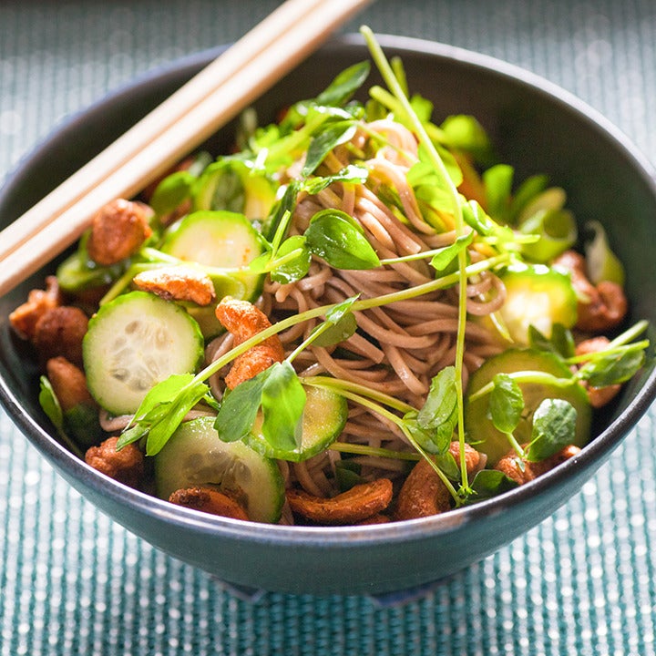 Recipe Chilled Sesame Soba Noodle Salad with Spiced Cashews Blue Apron