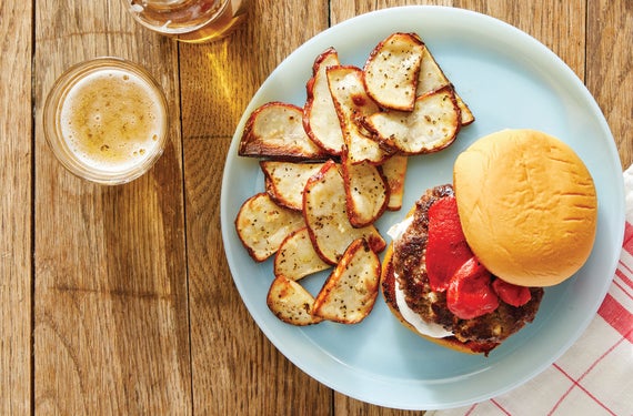 Greek-Style Feta Burgers with Tzatziki & Oregano Potatoes-image
