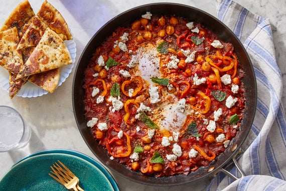 Harissa Chickpea Shakshuka with Za’atar Pita Wedges-image
