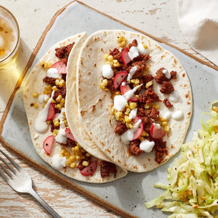 Recipe Spicy Beef Tacos With Corn Radishes Sour Cream Blue Apron Carne asada is one of the most common and popular tacos you can order from taco trucks. spicy beef tacos with corn radishes sour cream