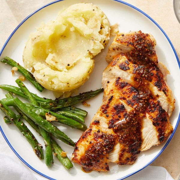 Recipe Seared Chicken & Buttermilk Mashed Potatoes with Whole Grain