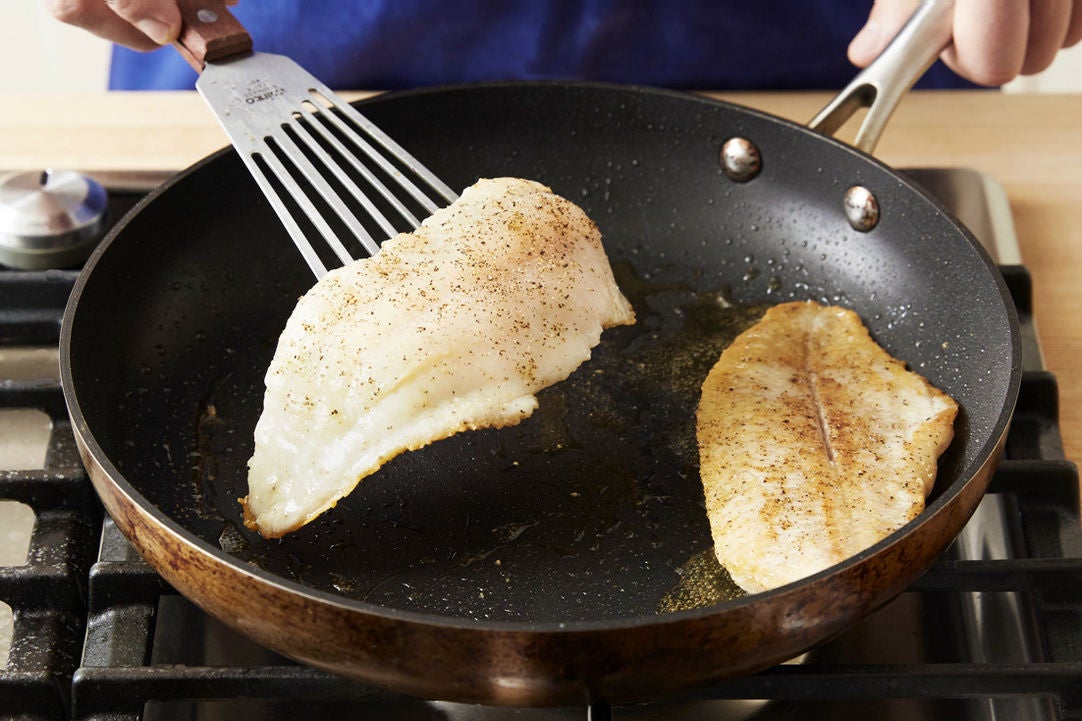 Recipe Smoky Seared Catfish with Glazed Udon Noodles Blue Apron