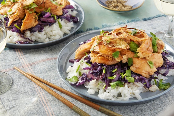 Taiwanese-Style Chicken with Jasmine Rice, Crispy Shallot, & Cilantro-image