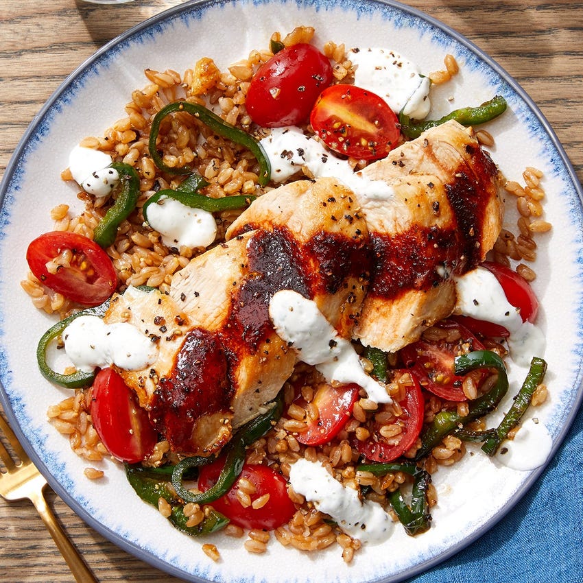 Recipe Seared Chicken Honey Chipotle Sauce With Vegetable Farro Blue Apron January 28, 2020 by kelli shallal mph rd 5 comments. seared chicken honey chipotle sauce with vegetable farro