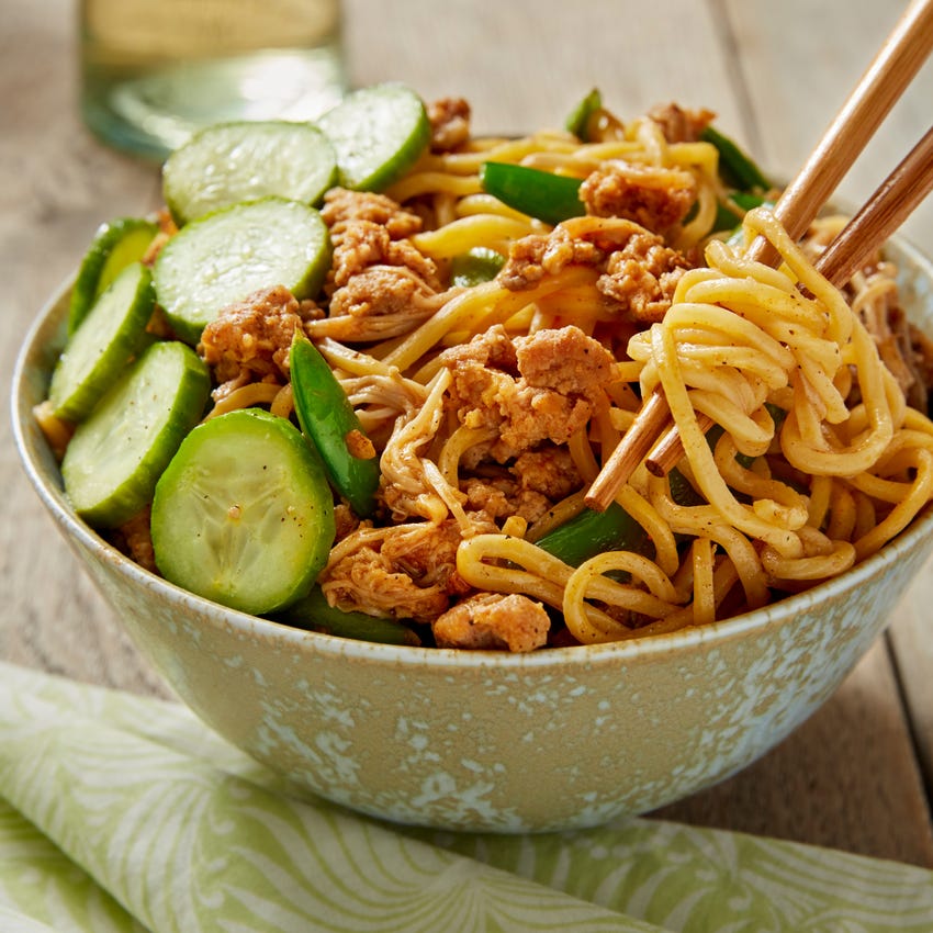 Recipe Pork & Snap Pea Ramen with Marinated Cucumber Blue Apron