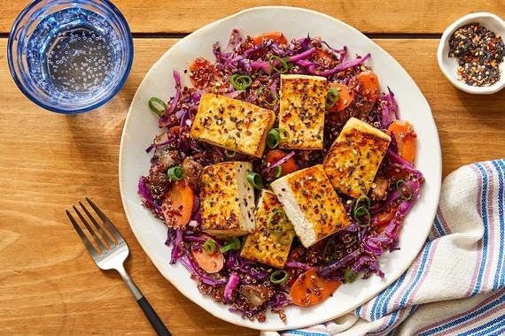 Savory Glazed Tofu with Quinoa & Vegetables-image