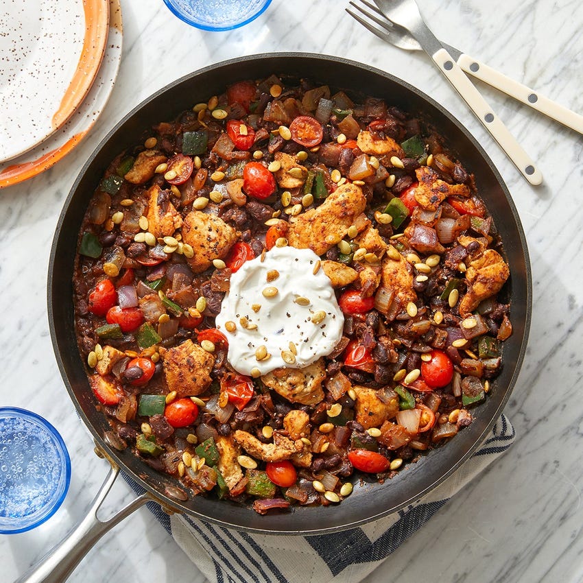 Recipe Chipotle Chicken & Black Bean Skillet with Toasted Pepitas