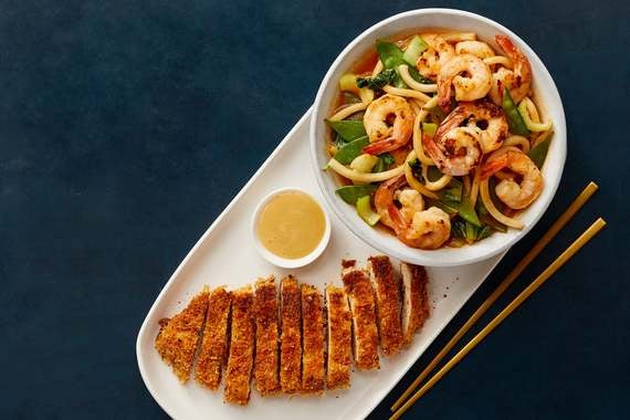 Crispy Chicken Katsu & Soy Mayo with Shrimp & Vegetable Udon-image