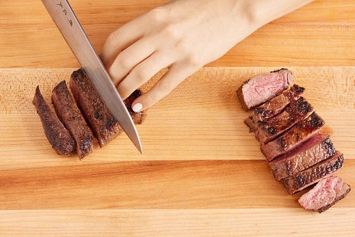 Slice the steaks & serve your dish
