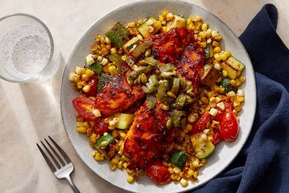 Seared Tilapia & Ancho-Honey Glaze with Toasted Pepita & Jalapeño Salsa-image