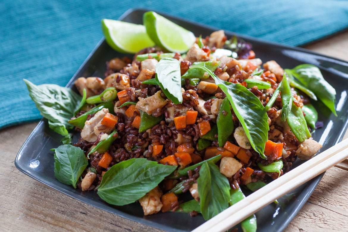 Recipe Chicken Fried Red Rice with Romano Beans Blue Apron
