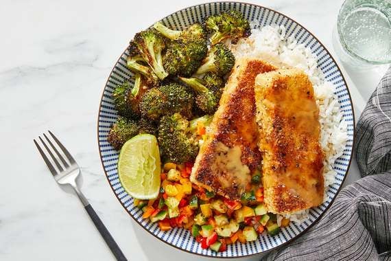 Tofu Katsu & Soy Mayo with Marinated Vegetables & Roasted Broccoli-image