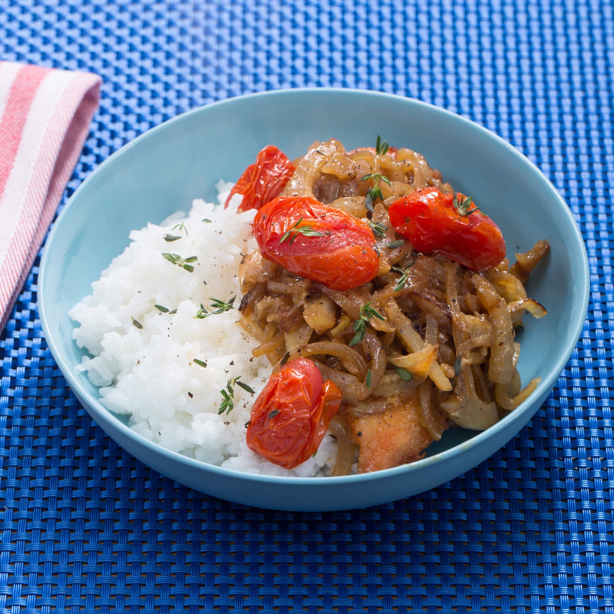 Recipe Seared Chicken & Caramelized Fennel with Jasmine Rice & Roasted