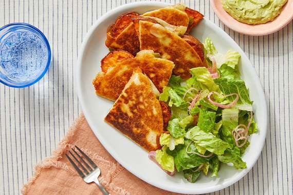 Roasted Sweet Potato Quesadillas with Creamy Guacamole-image
