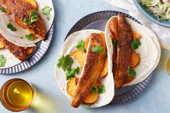Recipe: Spiced Fish Tacos with Roasted Sweet Potatoes ...