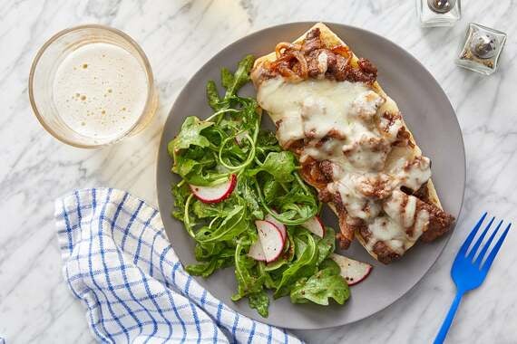 Balsamic Beef & Fontina Sandwiches with Sherry-Dijon Salad-image