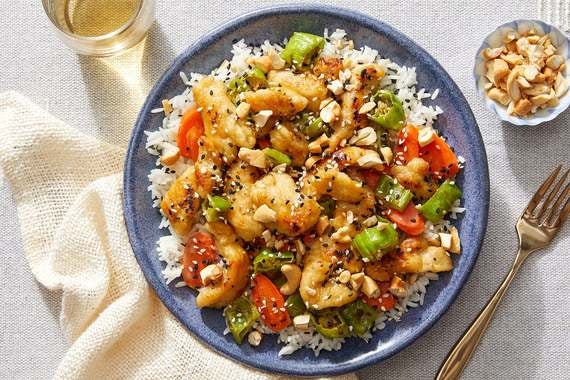Sesame-Cashew Chicken with Carrots & Shishito Peppers-image