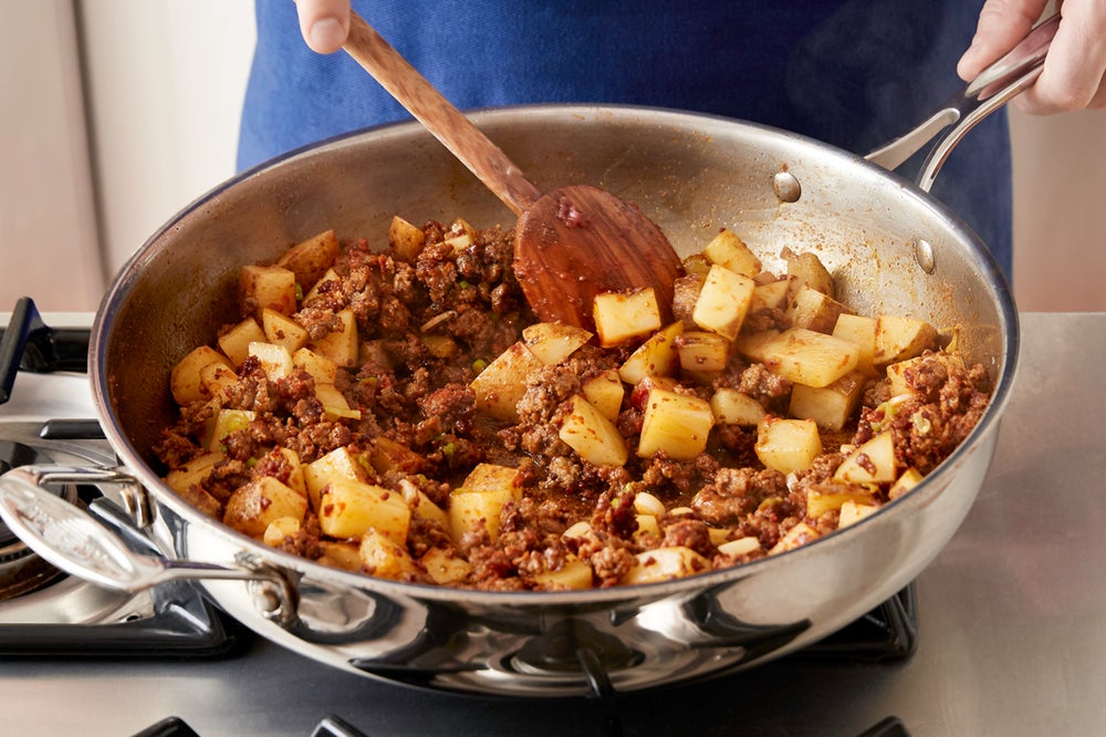 Recipe Spiced Lamb & Beef Tagine with Couscous & Pita Chips Blue Apron