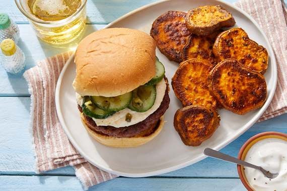 Indian-Style Beyond Burger™ with Creamy Mango Chutney & Spicy Cucumber-image