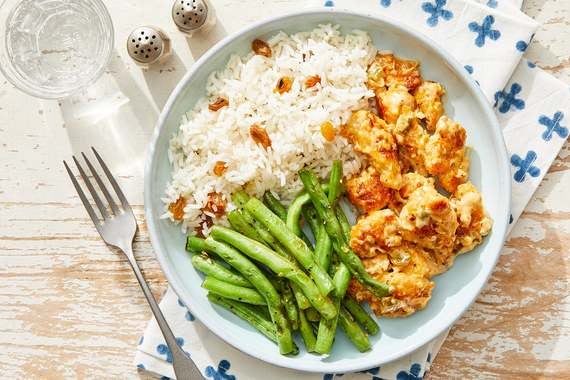 Southern-Style Chicken & Creamy Relish with Green Beans & Rice-image