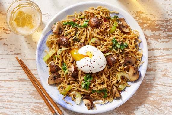 Mushroom Mazemen with Bok Choy & Soft-Boiled Eggs-image