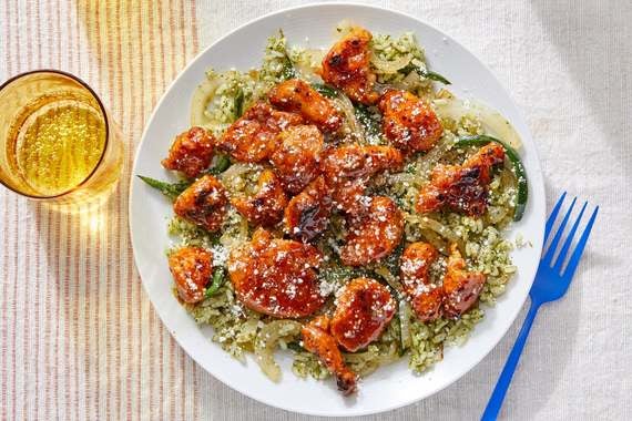 Creamy Chipotle Chicken with Cilantro Rice & Cotija Cheese-image
