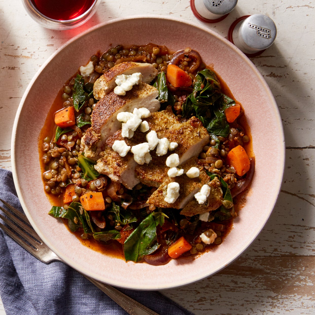Recipe Tuscan Chicken & Green Lentil Stew with Goat Cheese Blue Apron