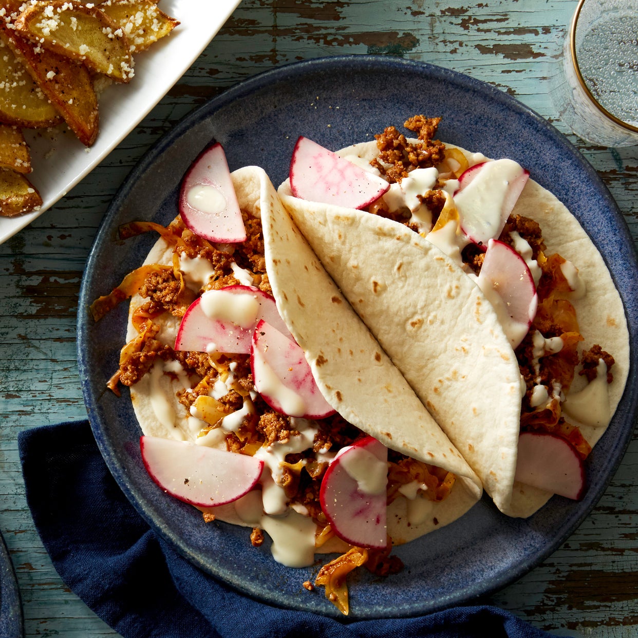 Recipe Pork Chorizo Tacos with Cheesy Roasted Potatoes Blue Apron