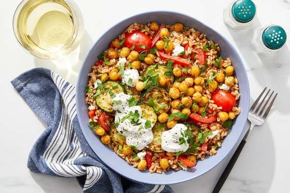 Greek Farro Salad with Chickpeas, Tzatziki & Feta-image