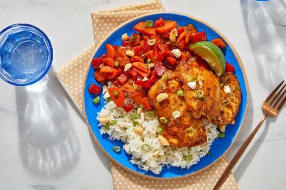 Cashew Korma-Braised Chicken Thighs with Carrots & Garlic Rice-image